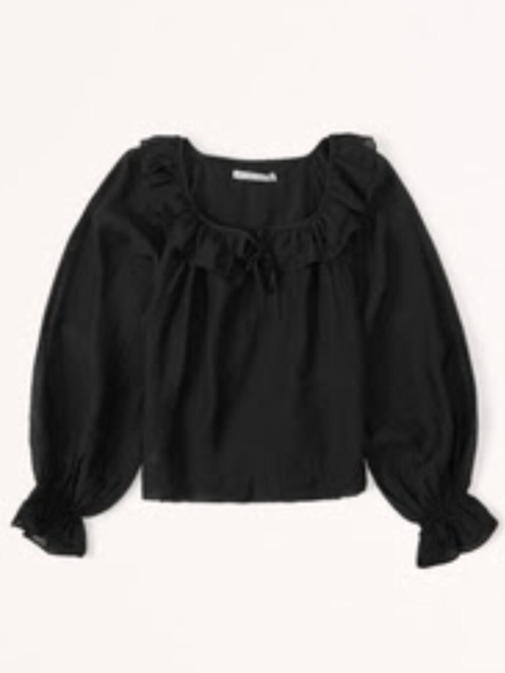 Long-Sleeve Ruffle Collar Top